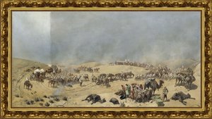 Хивинский поход 1873 года. Переход Туркестанского отряда через мёртвые пески к колодцам Адам-Крылган. 1888