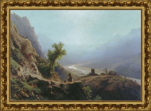 В горах Кавказа. 1879