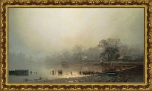 Туман. Красный пруд в Москве осенью. 1871