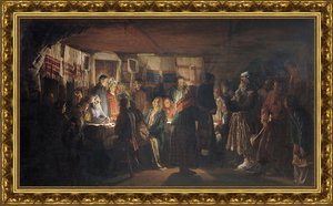 Приход колдуна на крестьянскую свадьбу. 1875